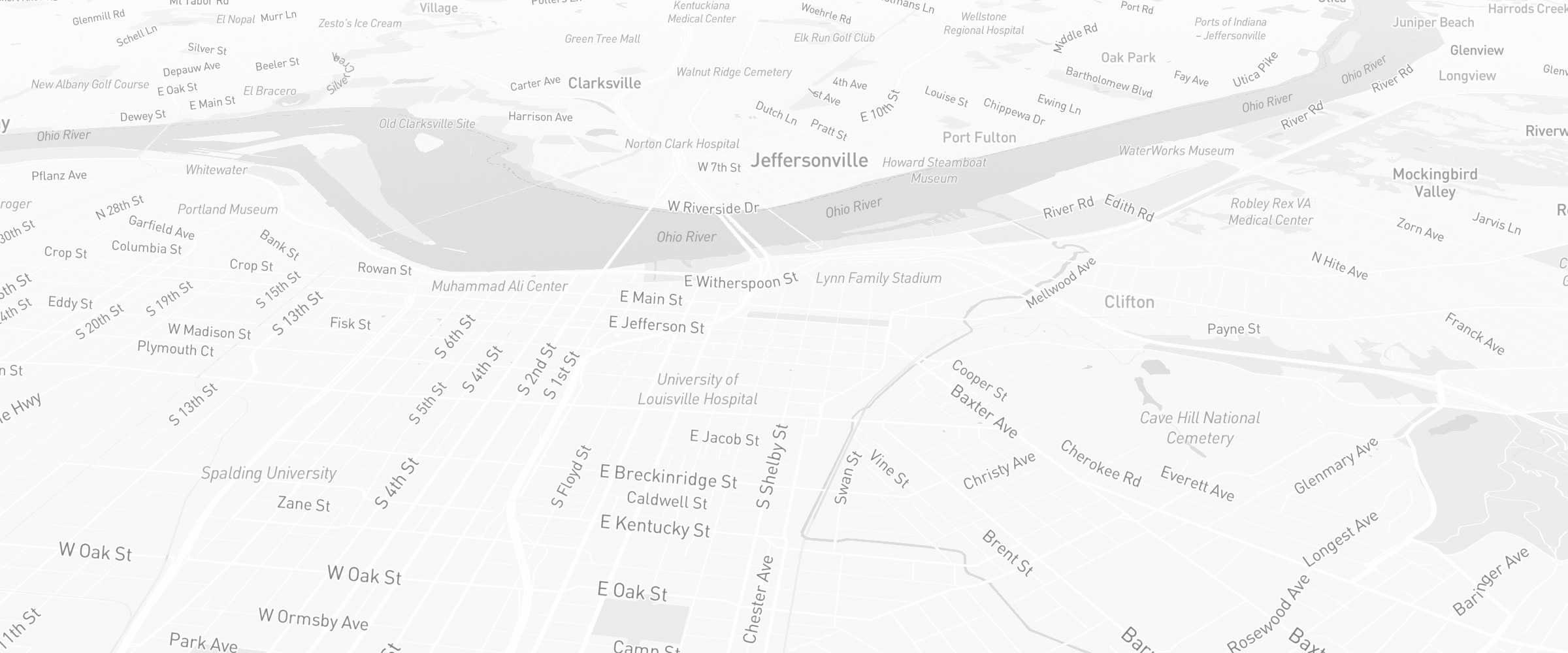 Neighborhood map of Jeffersonville, IN — the area served by Life Insurance Agents of Jeffersonville Group
